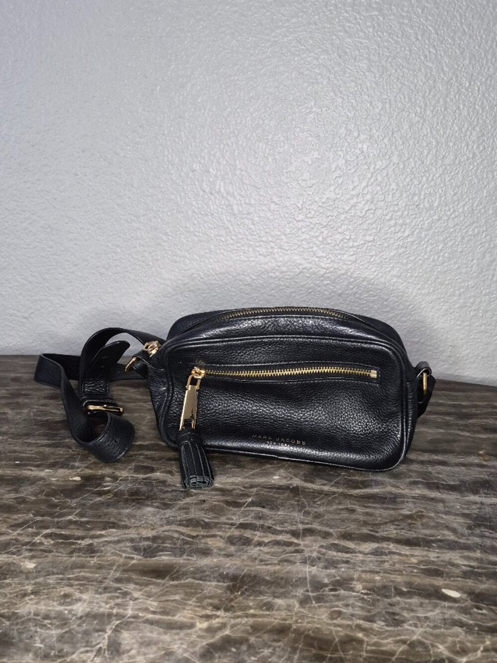 Marc Jacobs Black Leather Crossbody Bag